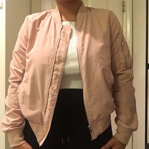 ZARA pink bomber jacket